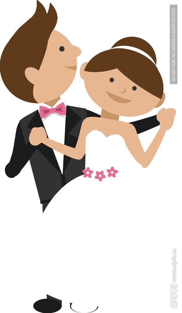 浪漫新婚夫妇甜蜜共舞