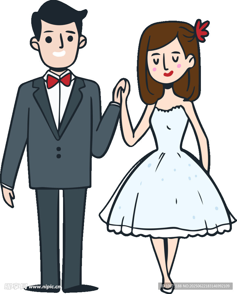 甜蜜新婚夫妇