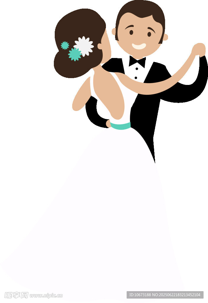 新婚夫妇优雅共舞
