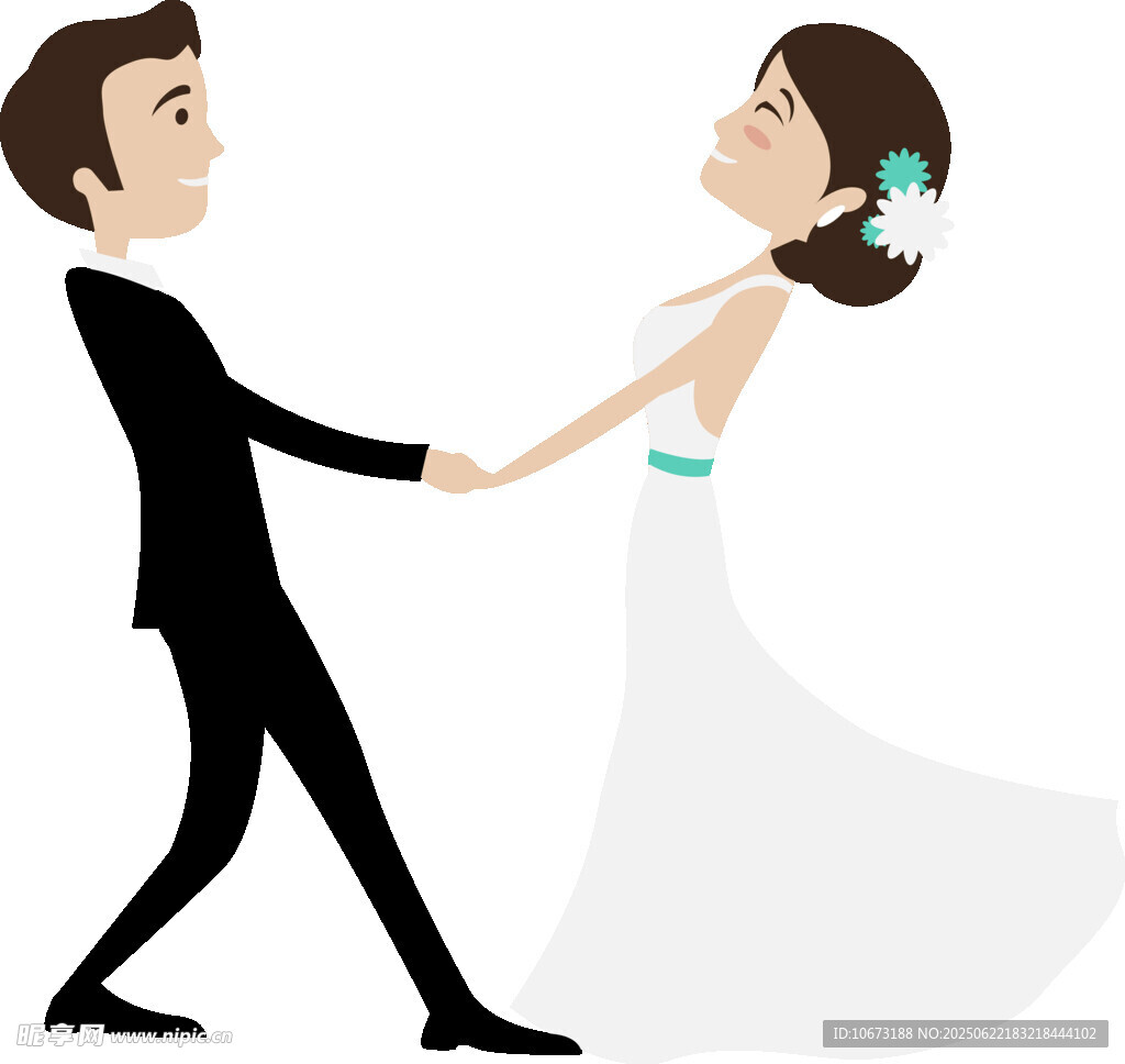 新婚夫妇优雅共舞
