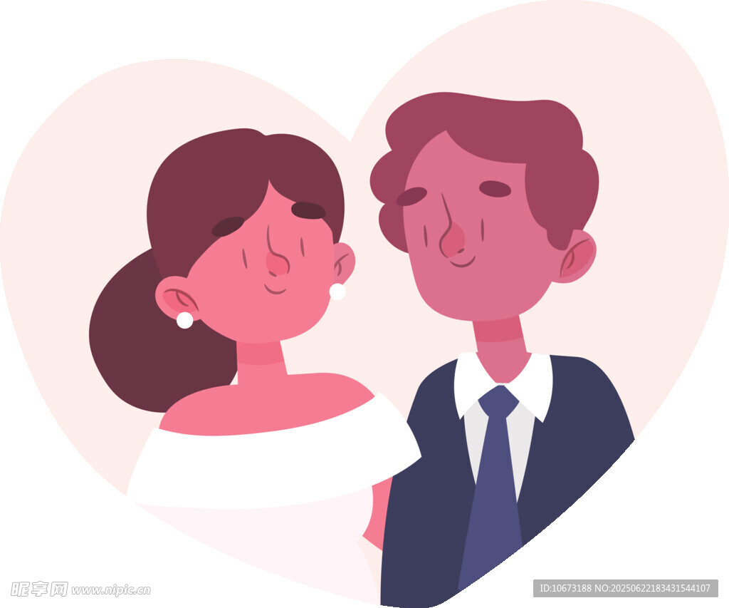 甜蜜新婚夫妇温馨依偎