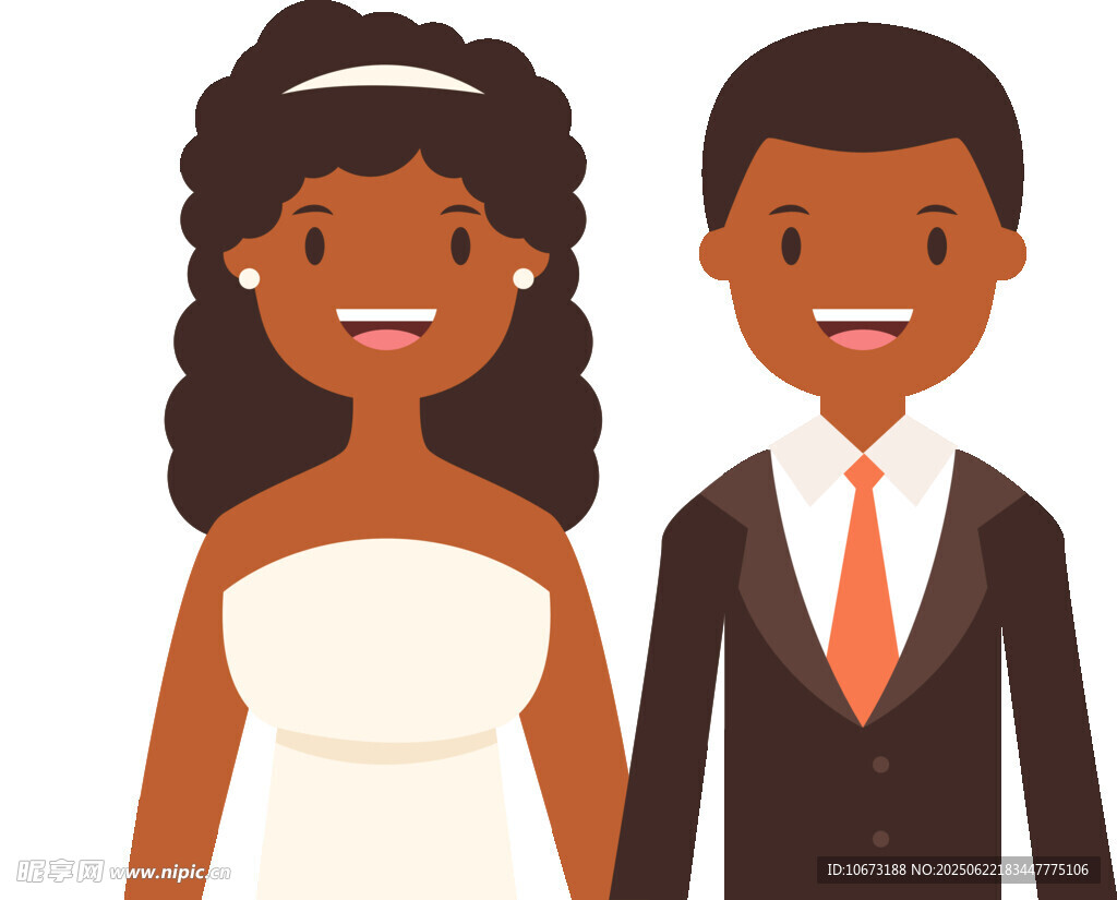 幸福的新婚夫妇