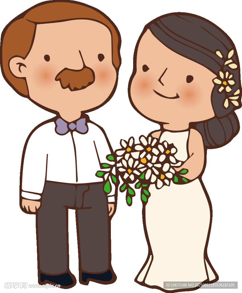 新婚夫妇甜蜜形象