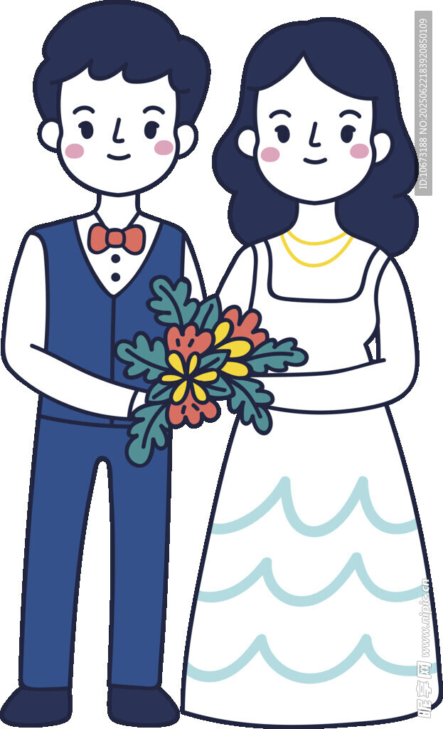 新婚夫妇甜蜜形象