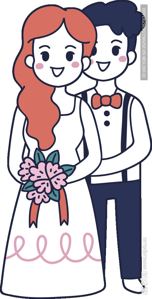 甜蜜新婚夫妇幸福瞬间