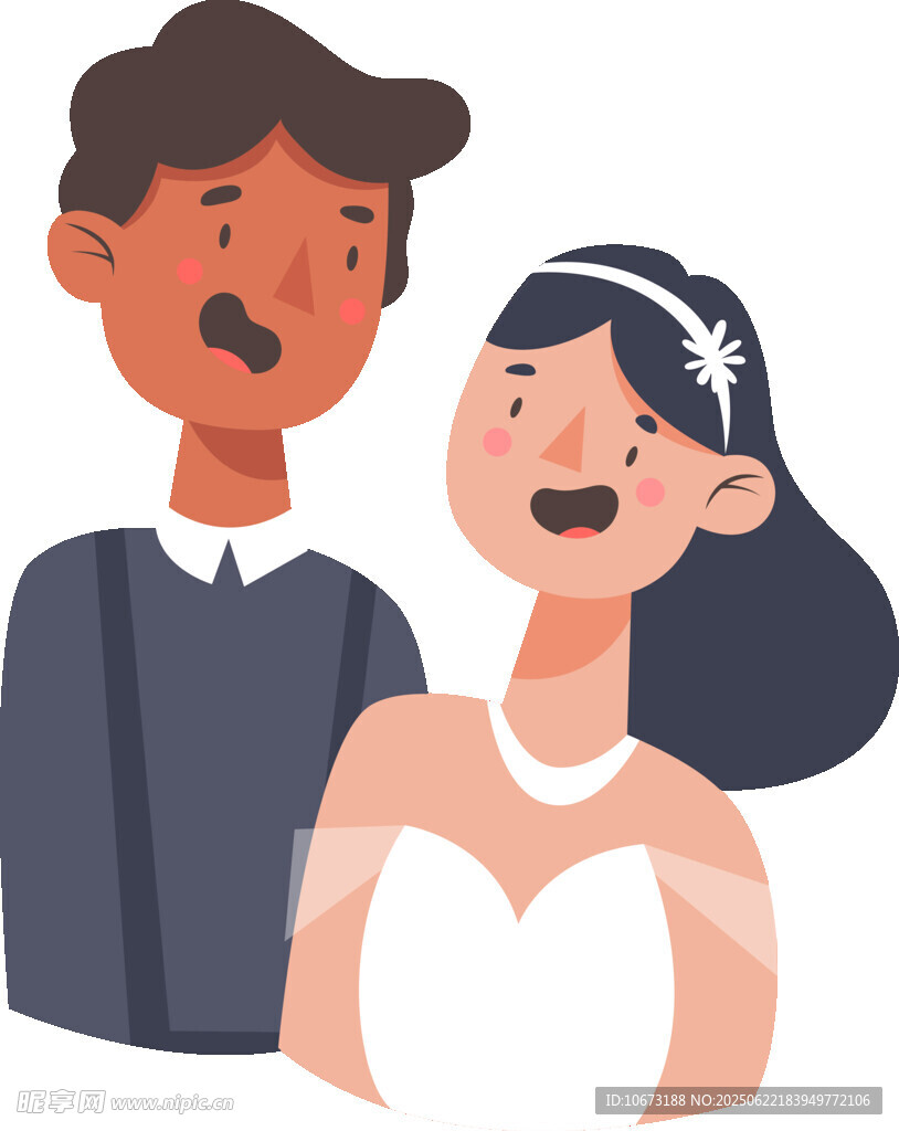 新婚夫妇甜蜜形象