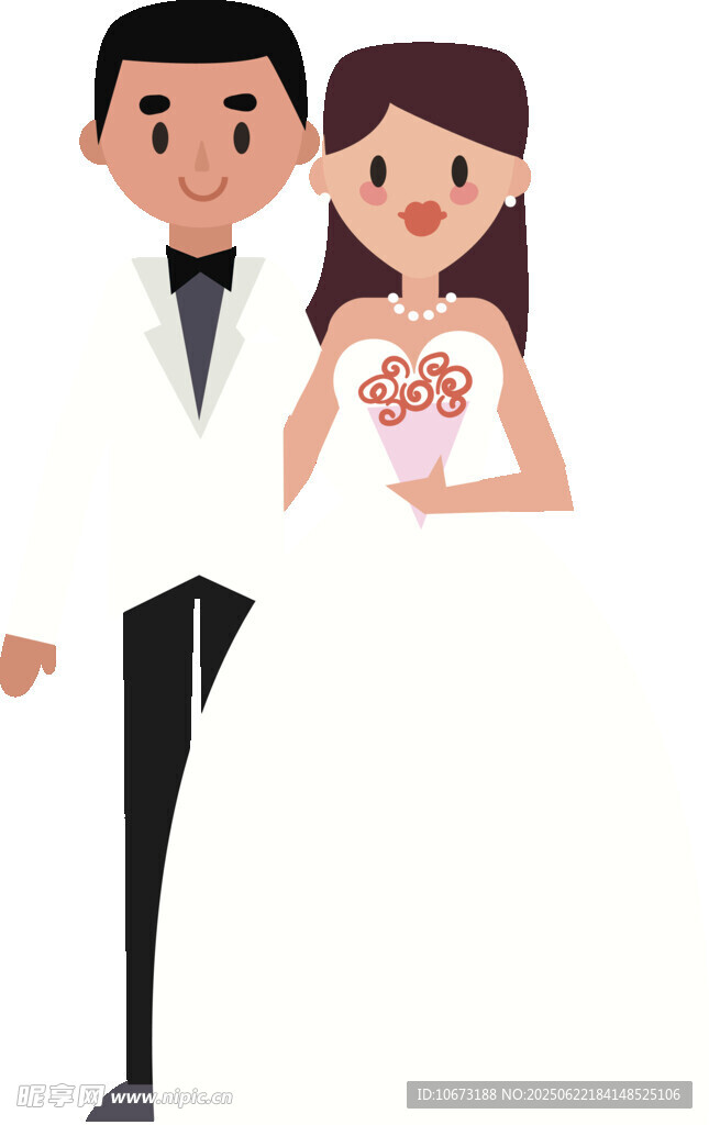 新婚夫妇甜蜜婚纱照形象