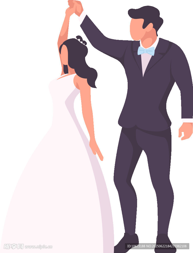 新婚夫妇优雅共舞