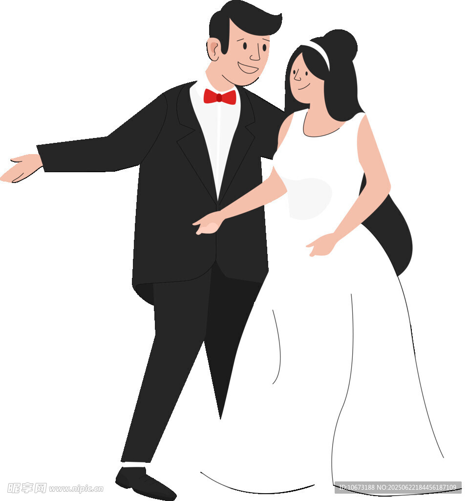 新婚夫妇优雅共舞