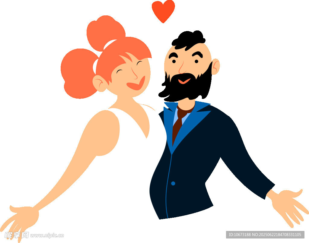 甜蜜新婚夫妇幸福相拥