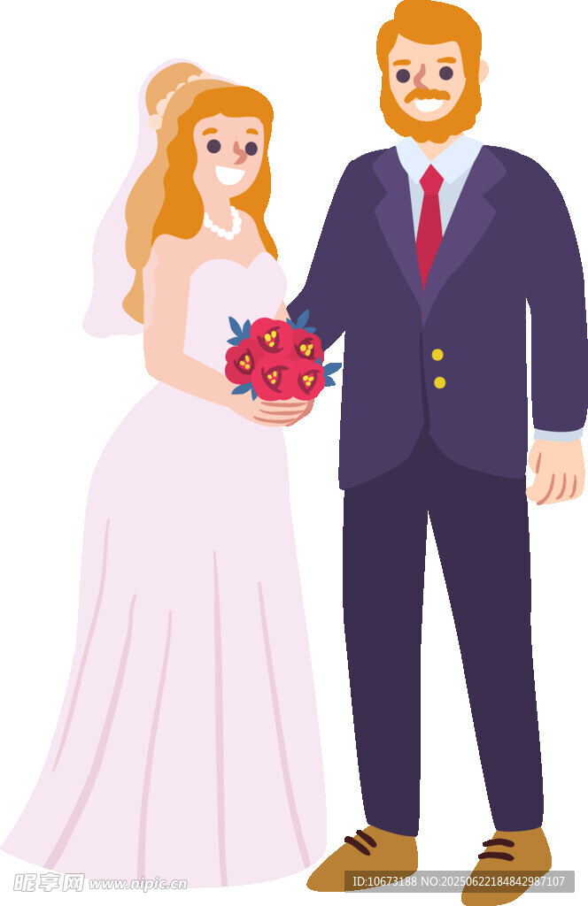新婚夫妇甜蜜形象