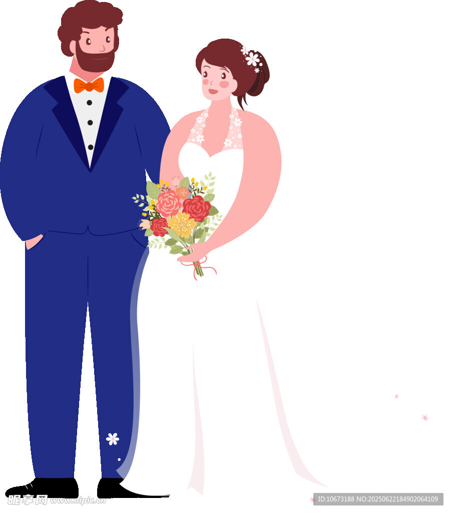新婚夫妇甜蜜形象