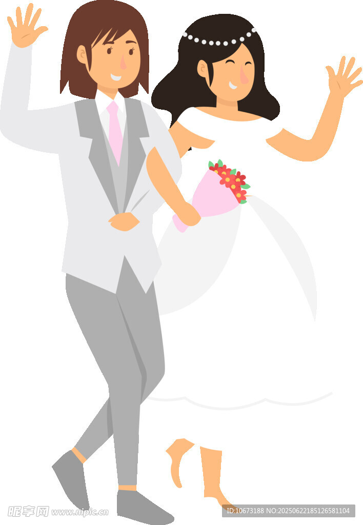 新婚夫妇幸福起舞