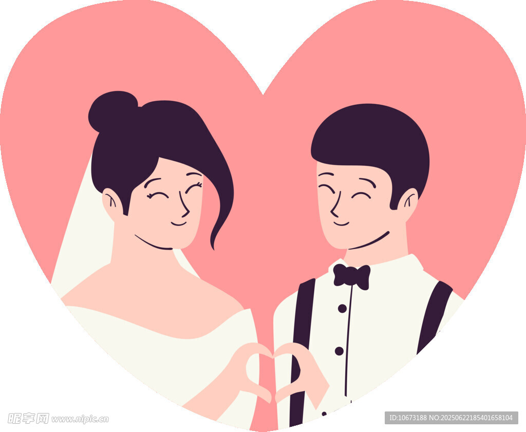 甜蜜新婚夫妇浪漫瞬间