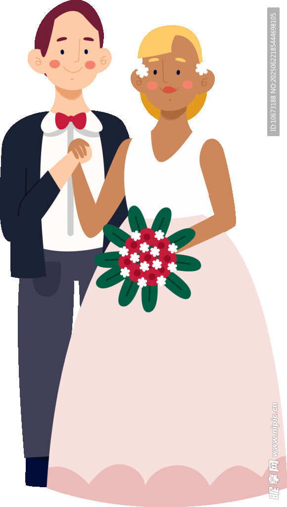 一对幸福的新婚夫妇