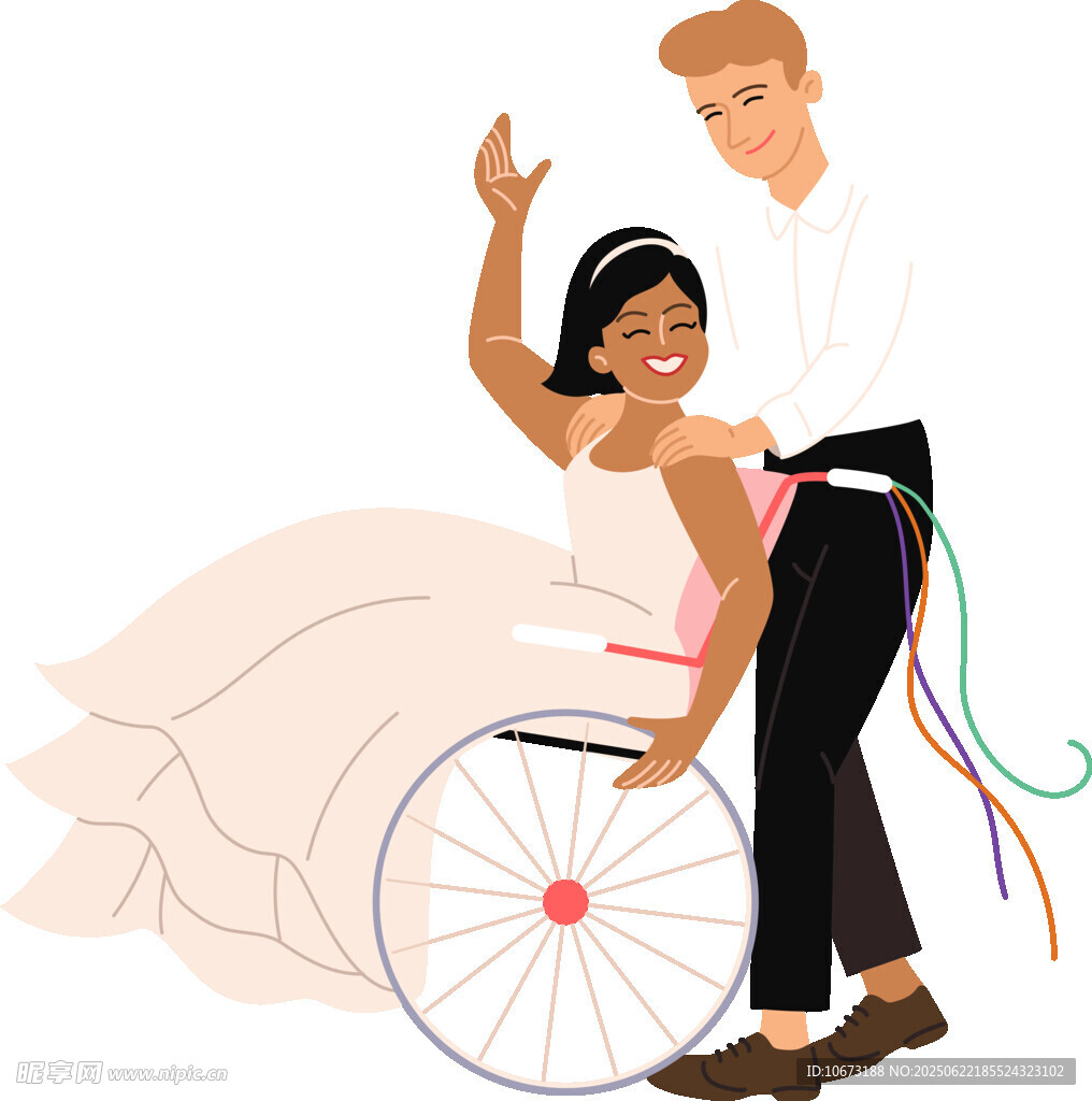 轮椅上的浪漫婚礼瞬间