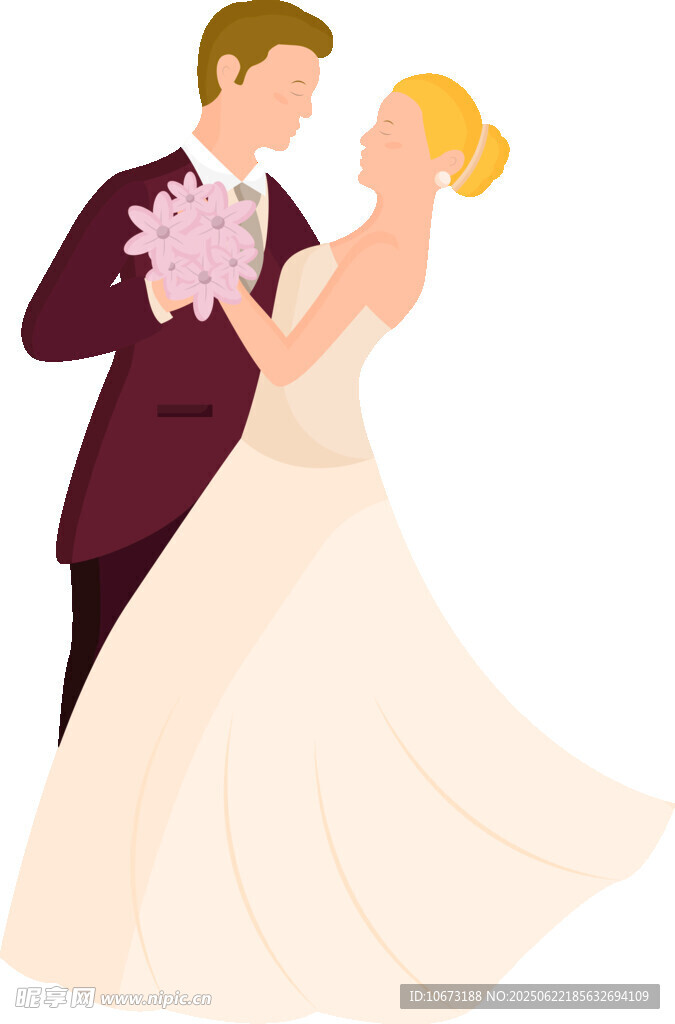新婚夫妇优雅共舞