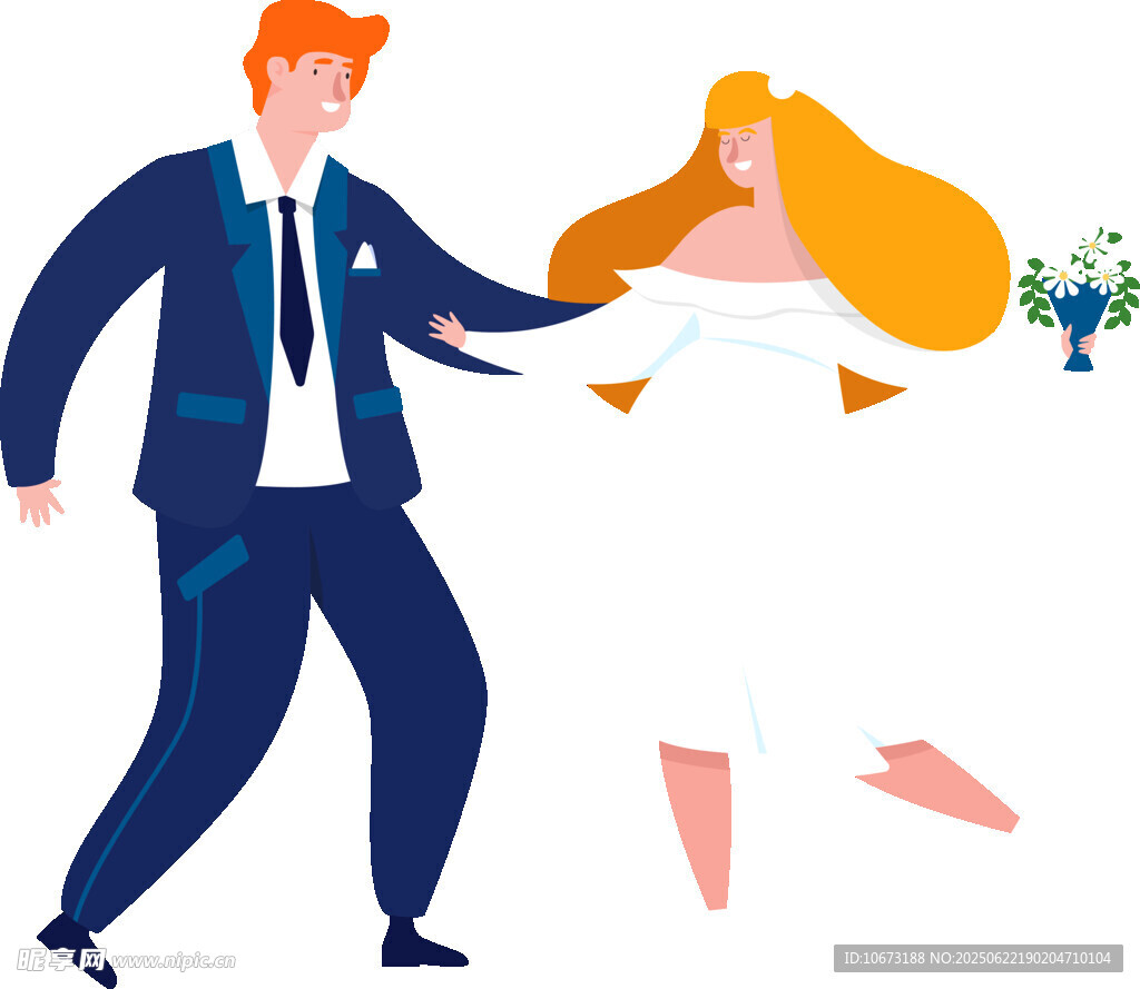 新婚夫妇甜蜜共舞