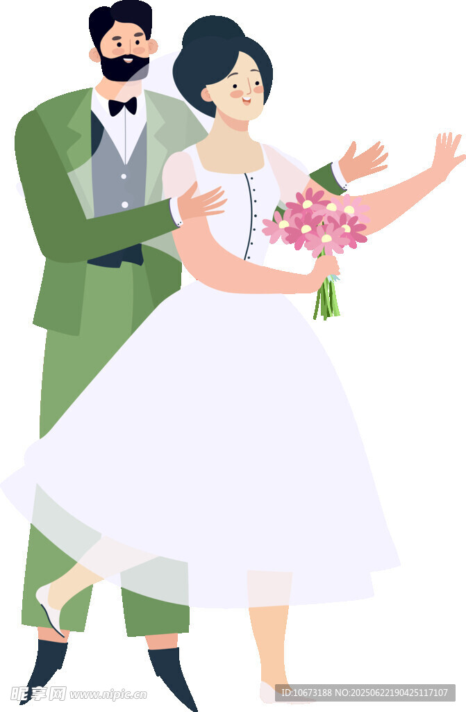 新婚夫妇甜蜜起舞