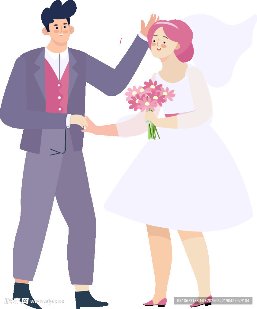 新婚夫妻甜蜜互动瞬间