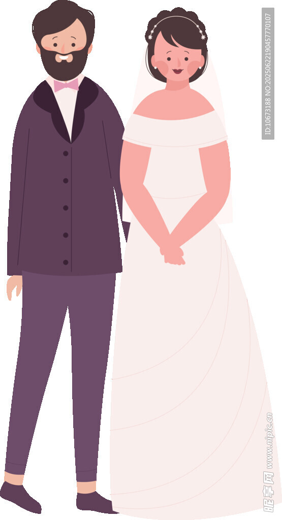 新婚夫妇甜蜜形象