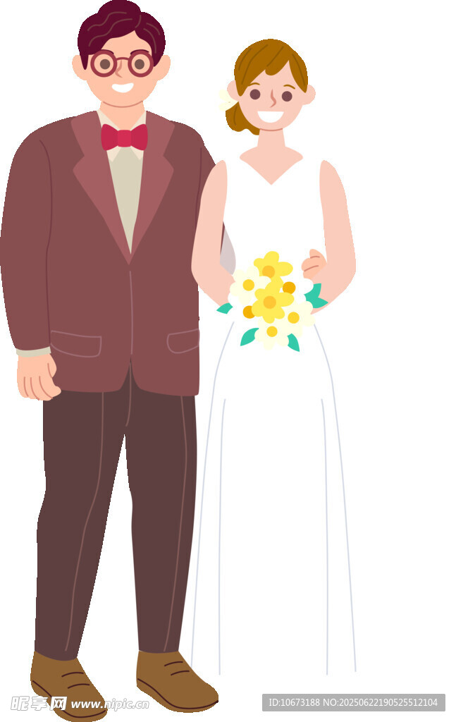 新婚夫妻甜蜜形象展示