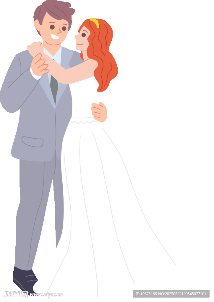 新婚夫妇优雅共舞