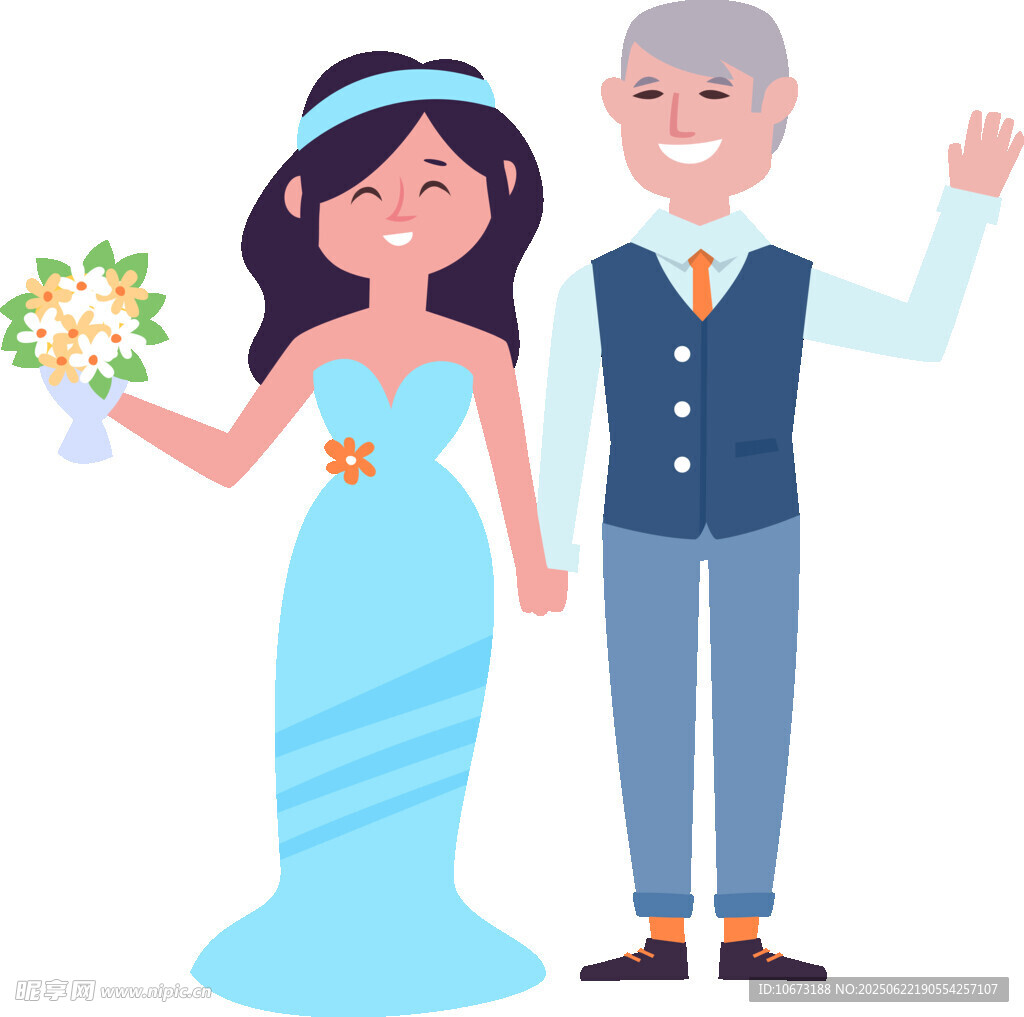 老年夫妇婚礼形象