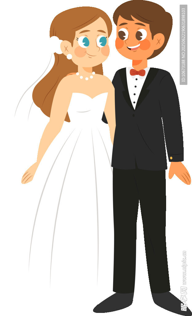 甜蜜新婚夫妇形象