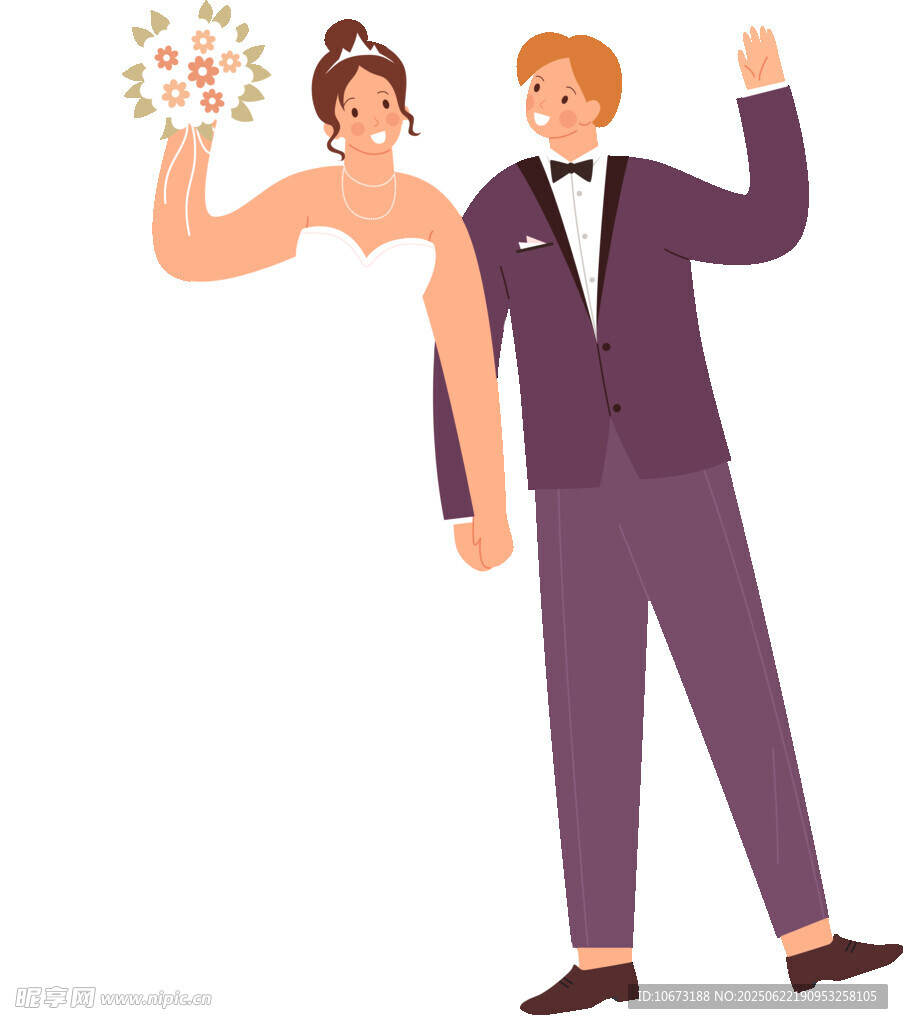 甜蜜新婚夫妇的幸福瞬间