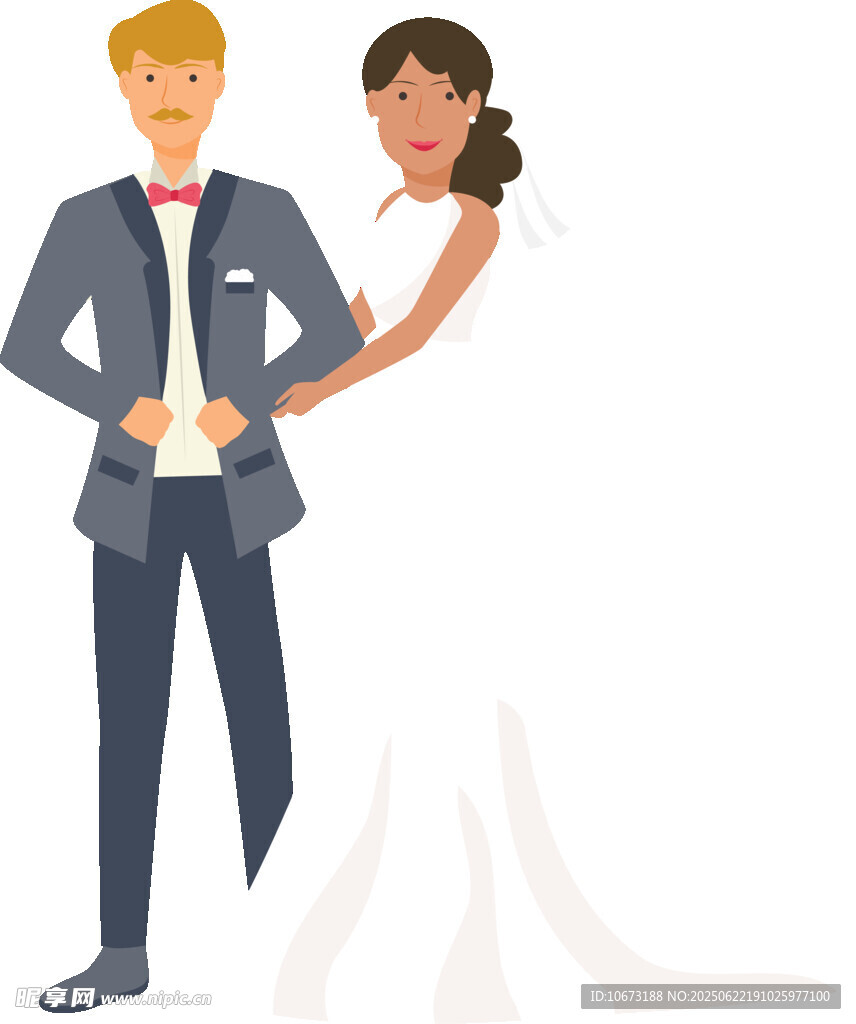 幸福新婚夫妇甜蜜瞬间
