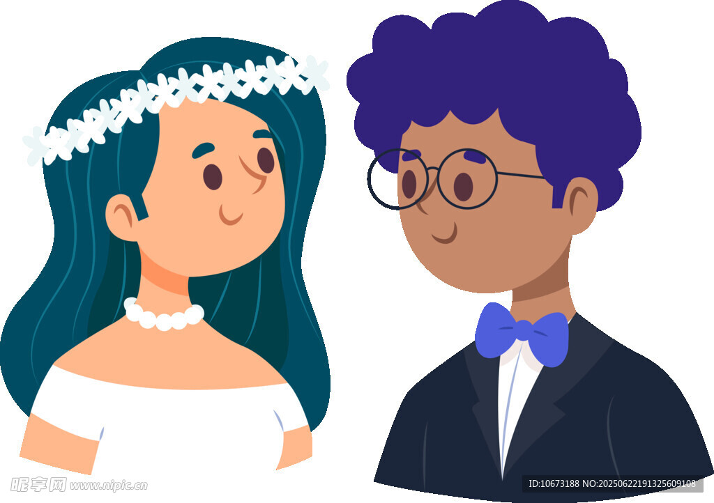 甜蜜新婚夫妇
