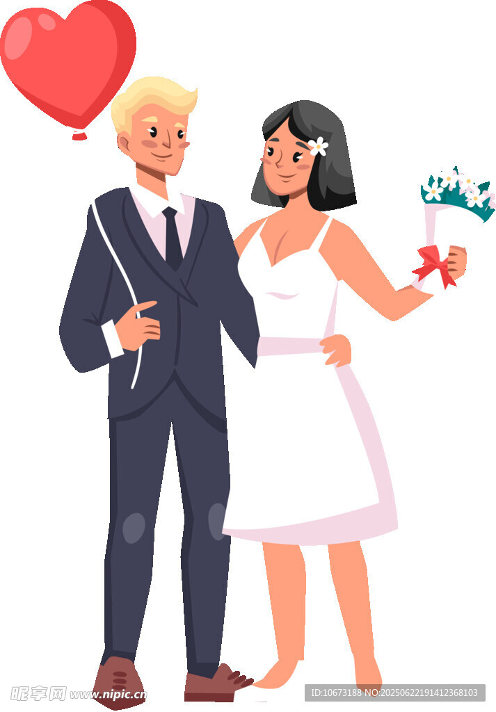 新婚夫妇甜蜜互动