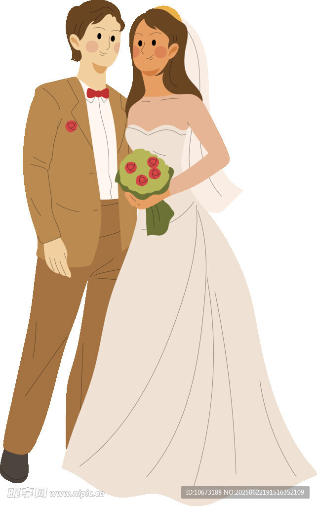 甜蜜新婚夫妇浪漫形象