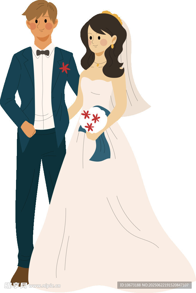 新婚夫妇甜蜜婚纱照