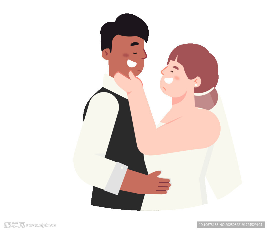 新婚夫妻甜蜜互动