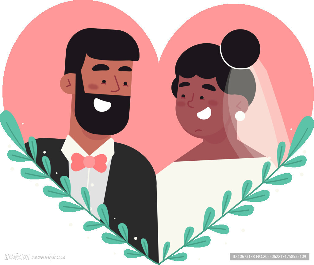 甜蜜新婚夫妇