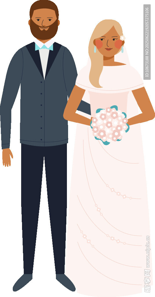 新婚夫妇甜蜜形象展示