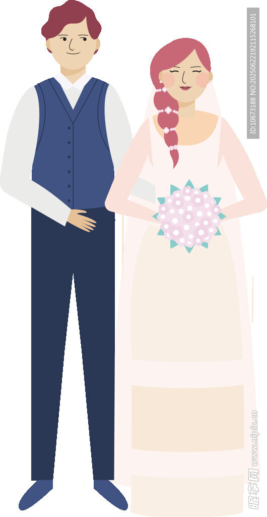 新婚夫妇甜蜜形象展示