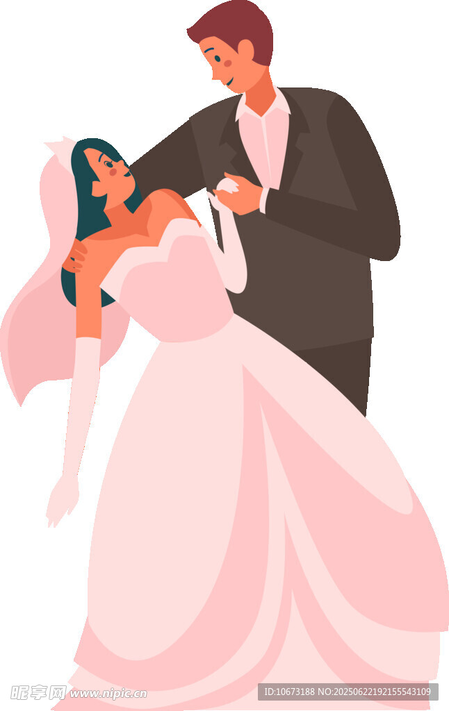 新婚夫妇甜蜜共舞
