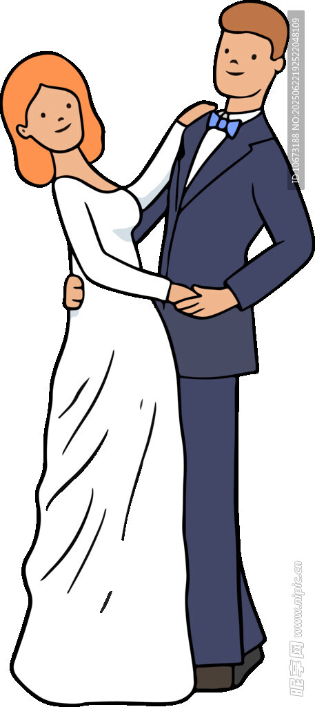 一对幸福的新婚夫妇