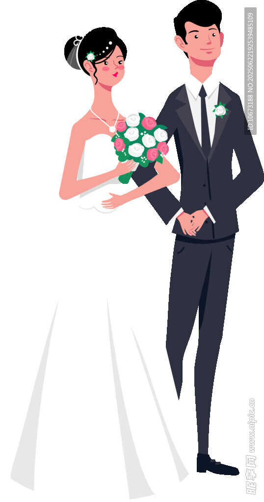 新婚夫妇甜蜜形象展示