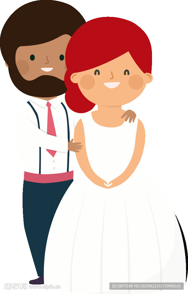 幸福的新婚夫妇
