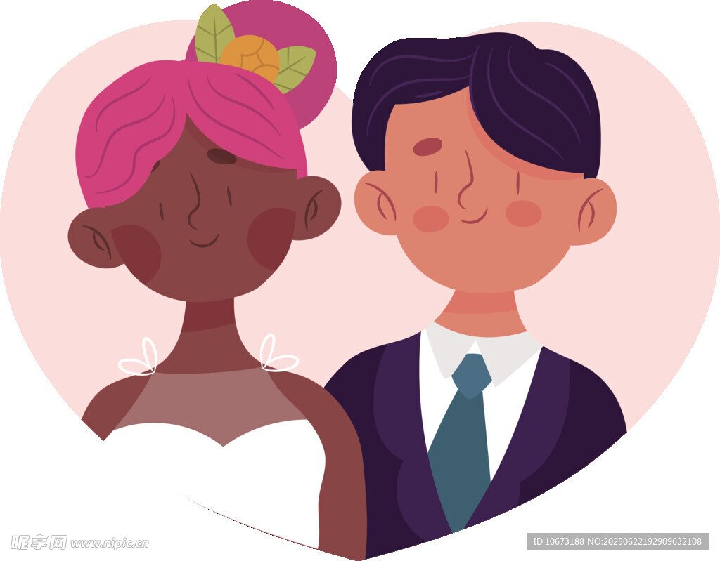 新婚夫妇甜蜜形象