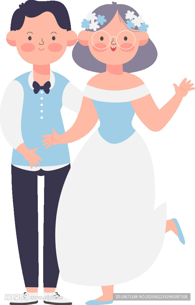 甜蜜新婚夫妇