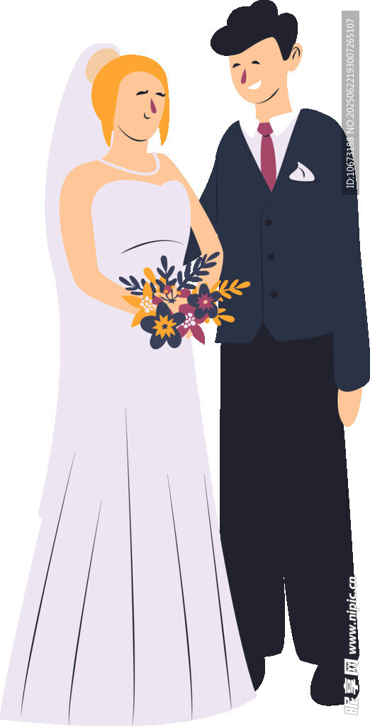 新婚夫妻甜蜜相依