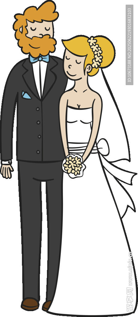 新郎新娘甜蜜婚礼形象
