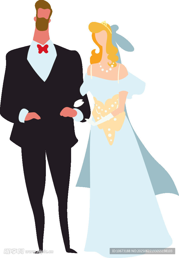 新婚夫妇优雅造型