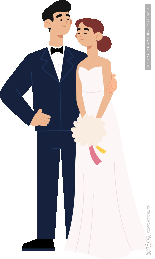 新婚夫妇甜蜜婚纱照
