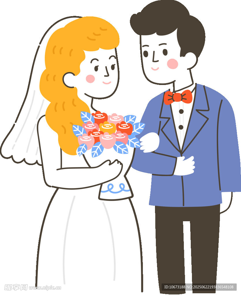 甜蜜新婚夫妇幸福瞬间